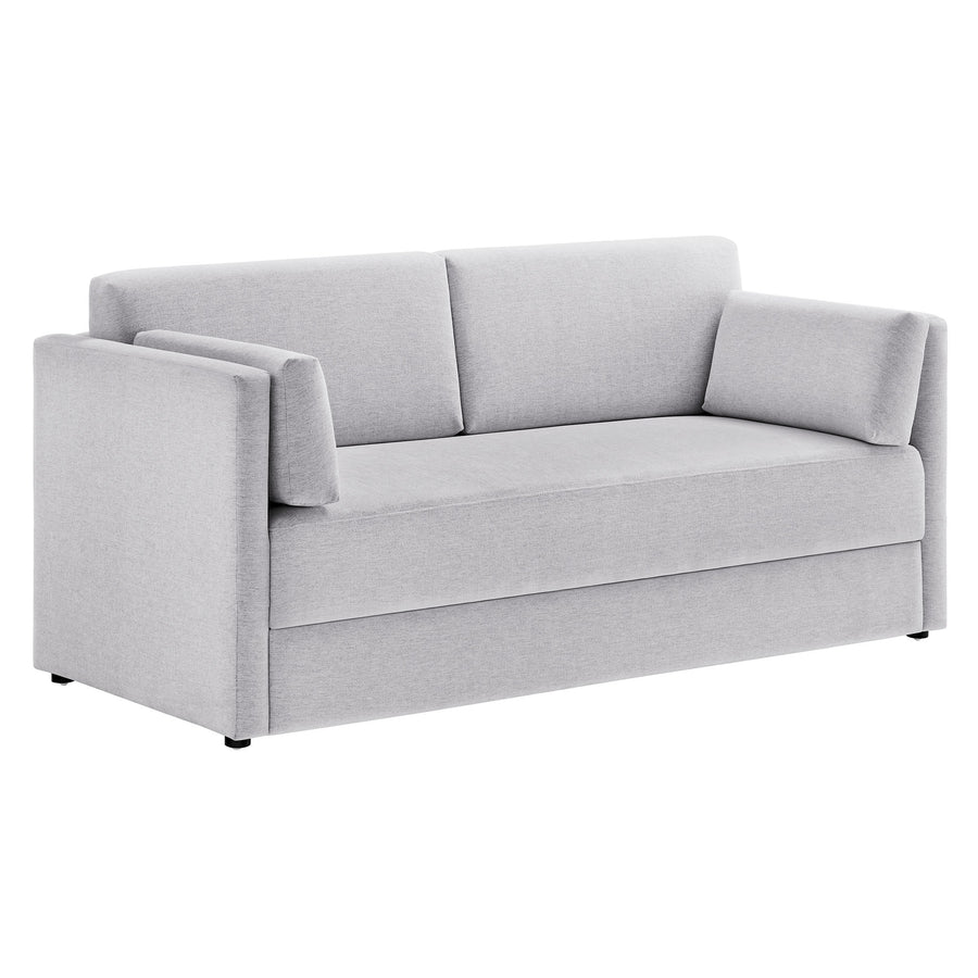Cadaques Upholstered Heathered Chenille Sofa in Newsprint