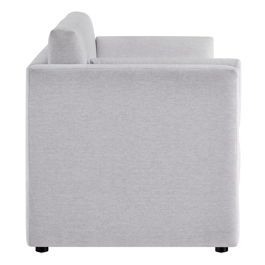 Cadaques Upholstered Heathered Chenille Sofa in Newsprint