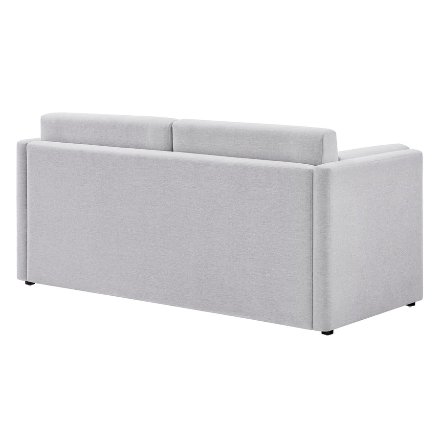 Cadaques Upholstered Heathered Chenille Sofa in Newsprint