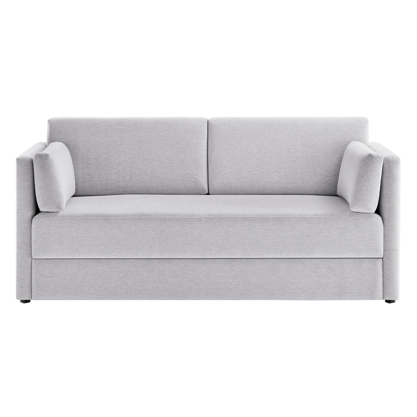 Linden Upholstered Heathered Chenille Sofa by Furniture for America