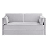 Cadaques Upholstered Heathered Chenille Sofa in Newsprint