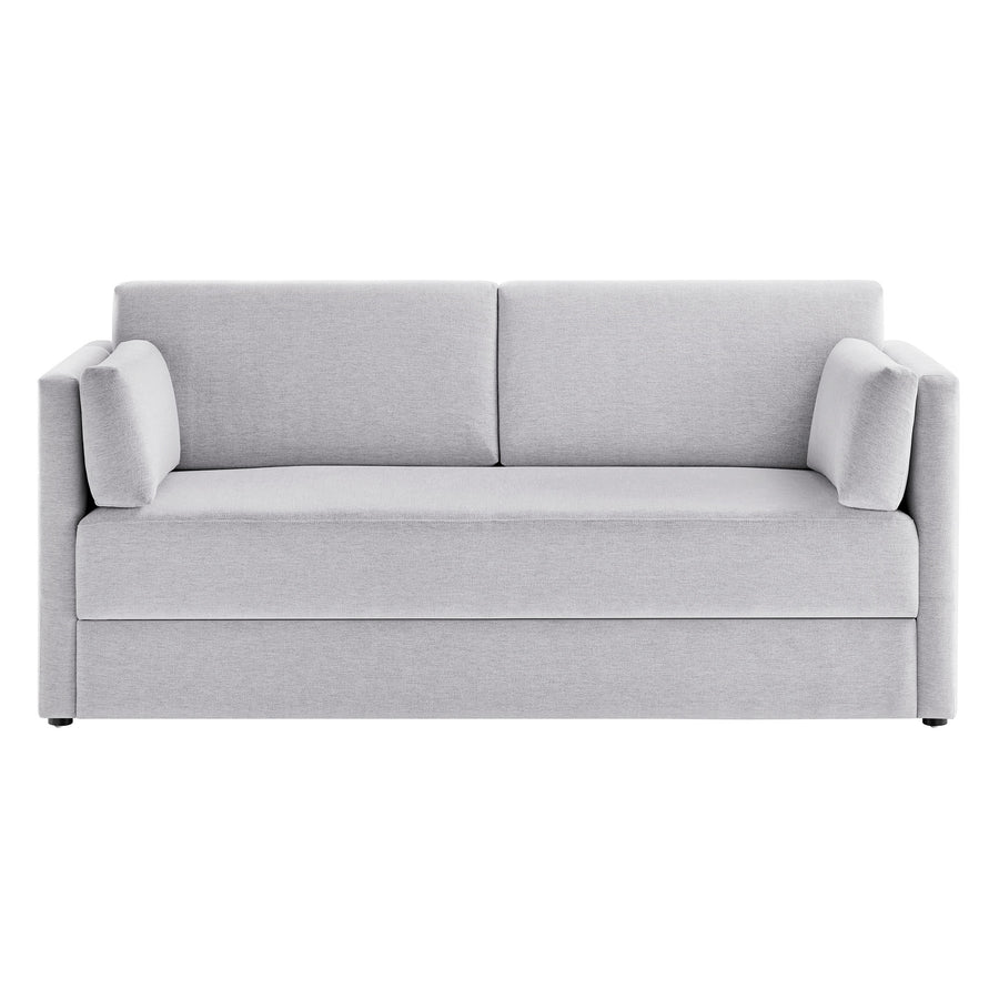 Cadaques Upholstered Heathered Chenille Sofa in Newsprint