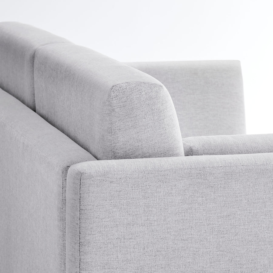 Cadaques Upholstered Heathered Chenille Sofa in Newsprint