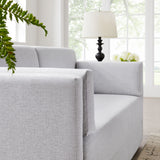 Cadaques Upholstered Heathered Chenille Sofa in Newsprint