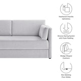 Cadaques Upholstered Heathered Chenille Sofa in Newsprint