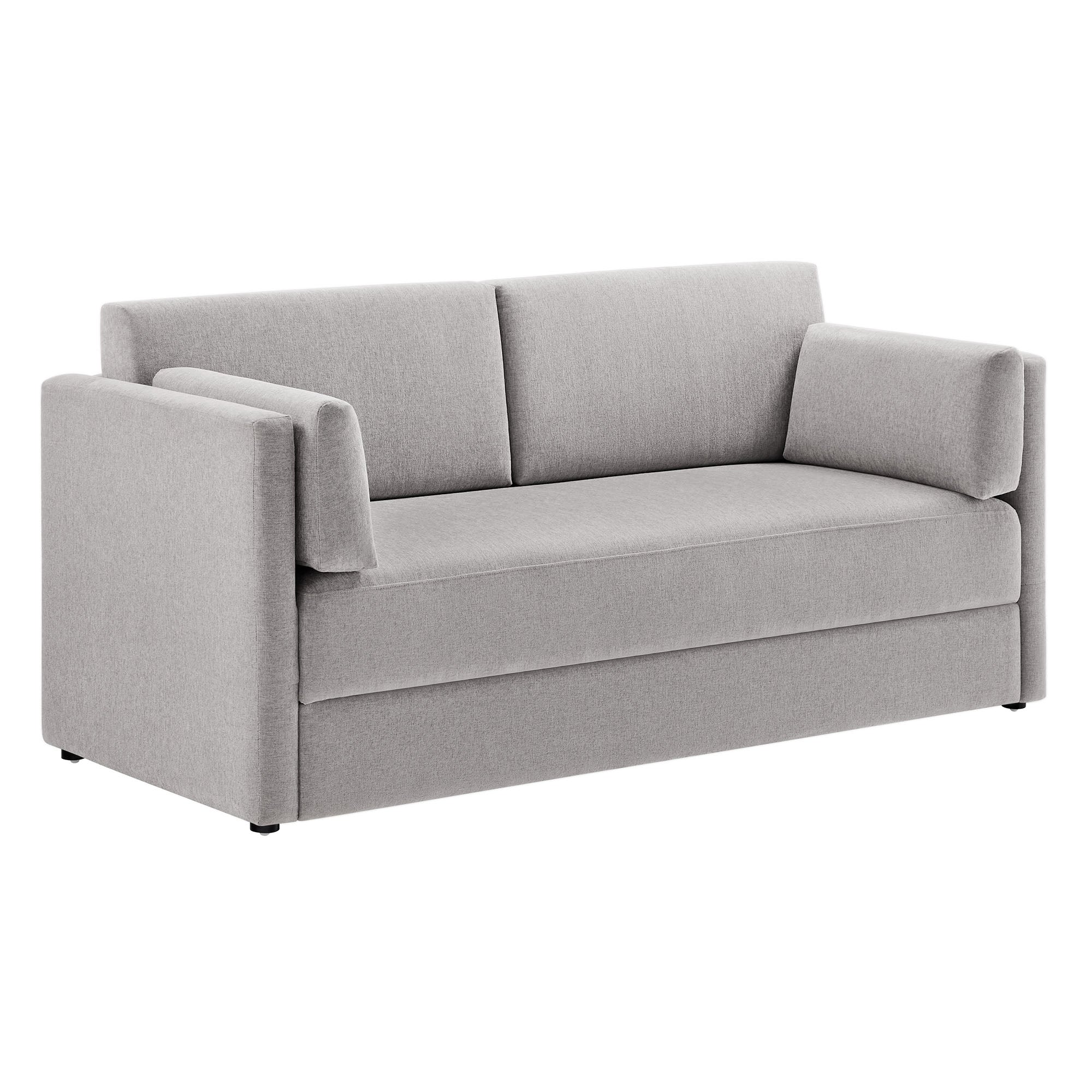 Linden Upholstered Heathered Chenille Sofa by Furniture for America