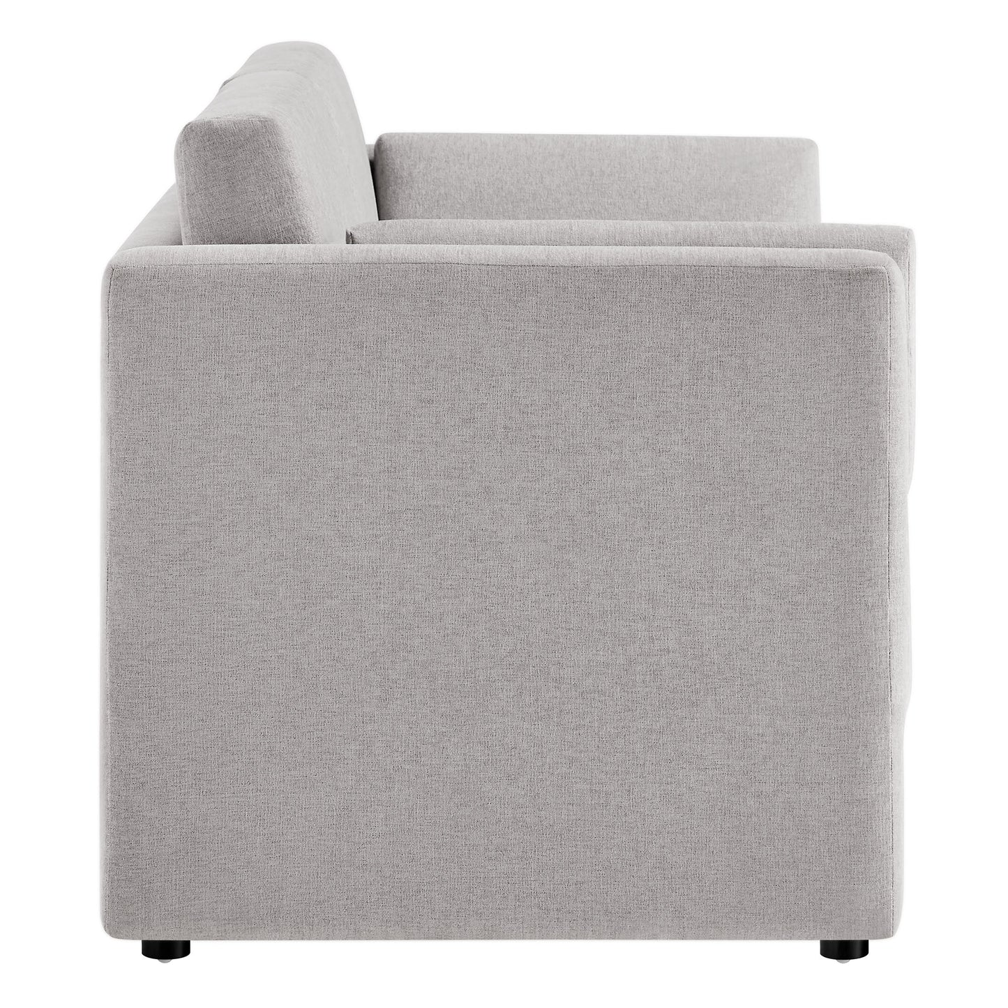 Linden Upholstered Heathered Chenille Sofa by Furniture for America