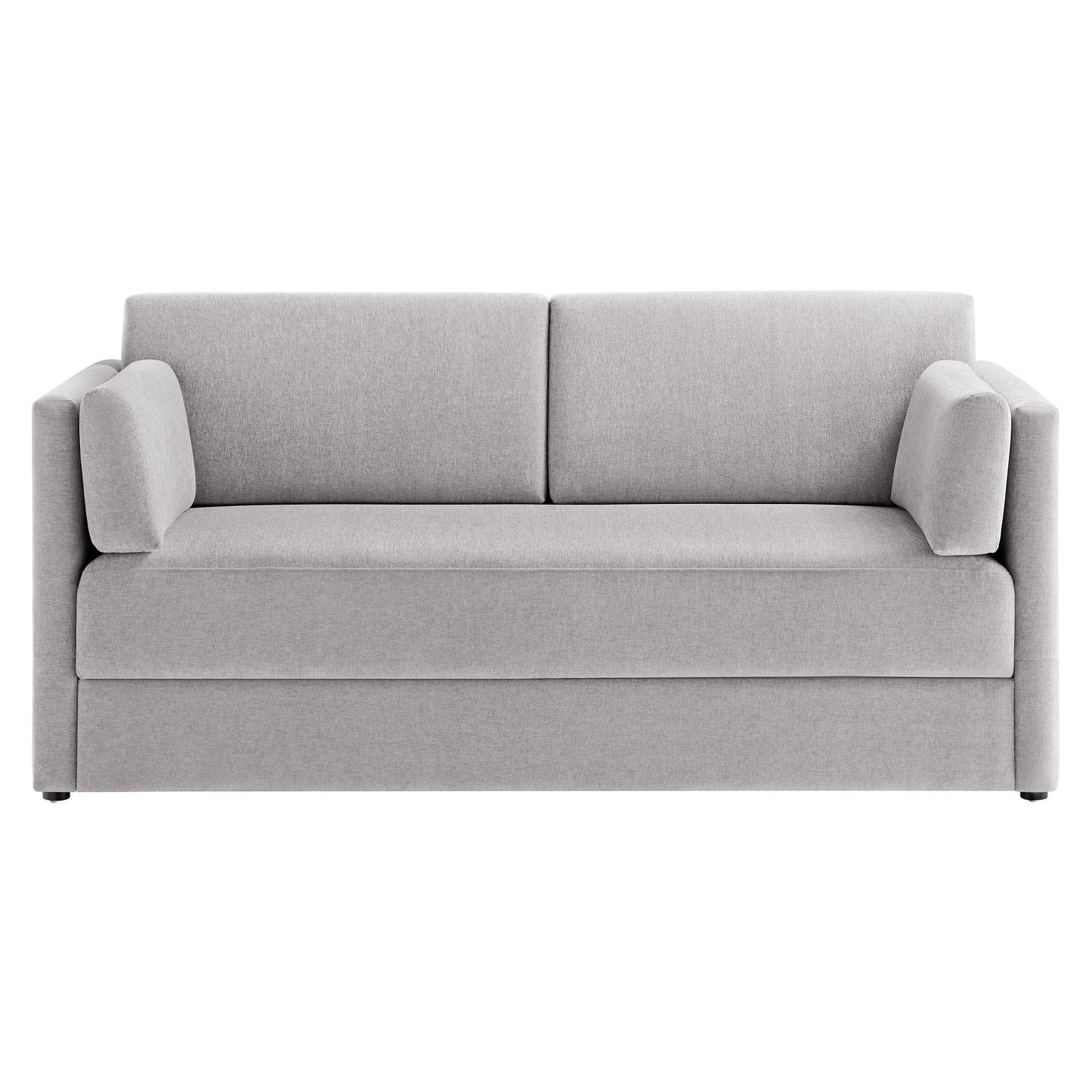 Linden Upholstered Heathered Chenille Sofa by Furniture for America