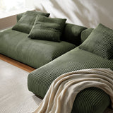Reed 2-Piece Modular Corduroy Upholstered Sectional Sofa With Chaise in Fern