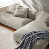 Reed 2-Piece Modular Upholstered Fabric Sectional Sofa With Chaise in Linen