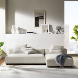 Reed 2-Piece Modular Upholstered Fabric Sectional Sofa With Chaise in Salt