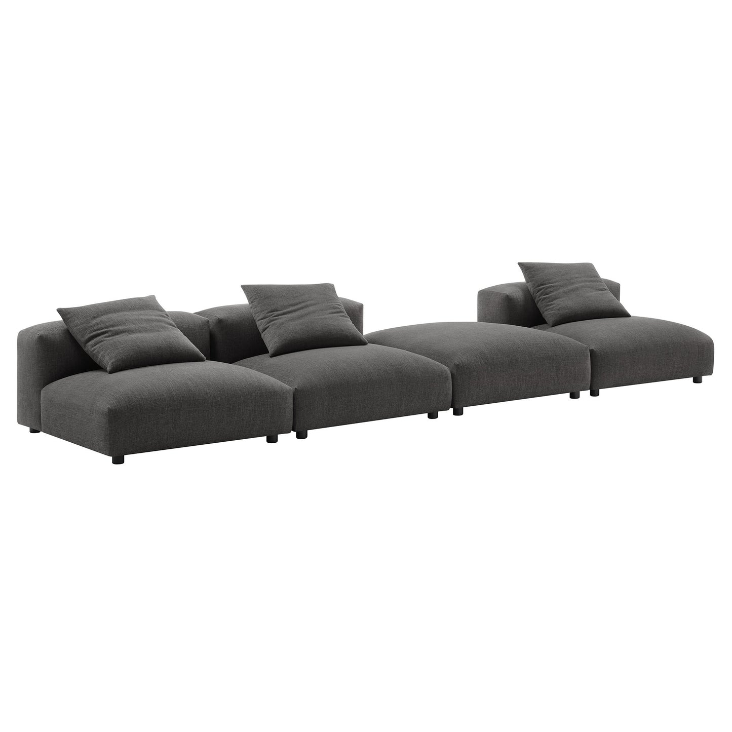 Solace 4-Piece Modular Corduroy Upholstered Sectional Sofa by Furniture for America