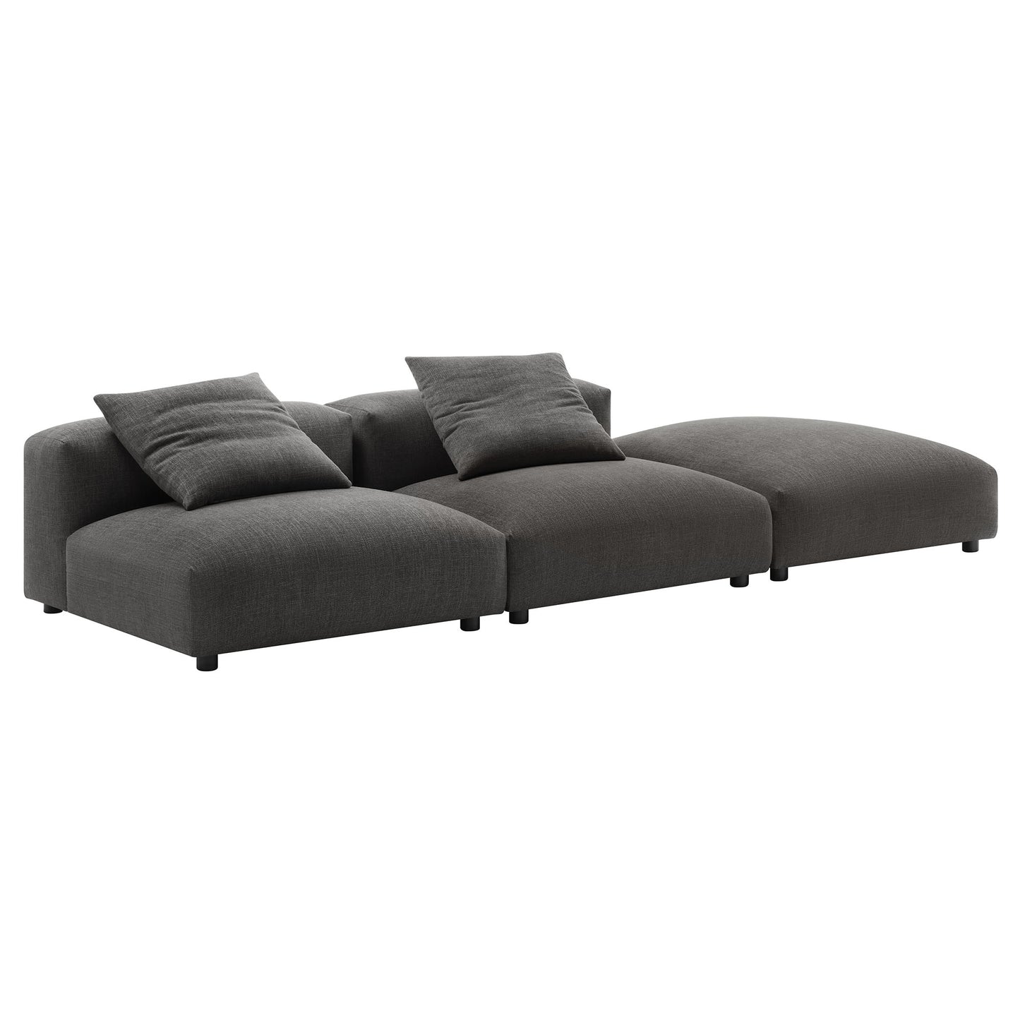 Solace 3-Piece Modular Upholstered Fabric Sectional Sofa by Furniture for America