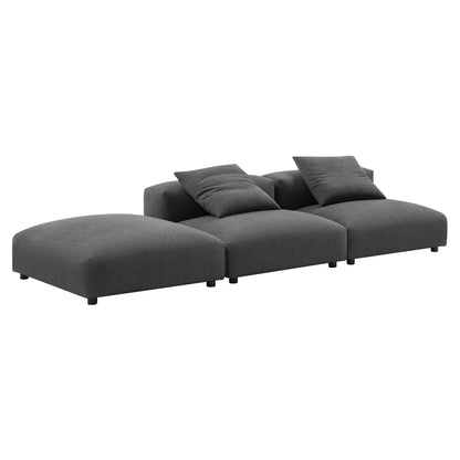 Solace 3-Piece Modular Upholstered Fabric Sectional Sofa by Furniture for America