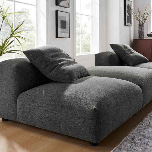 Solace 3-Piece Modular Upholstered Fabric Sectional Sofa by Furniture for America