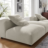 Reed 3-Piece Modular Upholstered Fabric Sectional Sofa in Linen