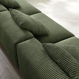 Reed 3-Piece Modular Corduroy Upholstered Sofa in Fern