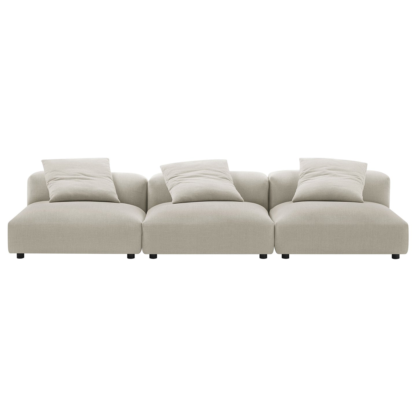 Solace 3-Piece Modular Upholstered Fabric Sofa by Furniture for America