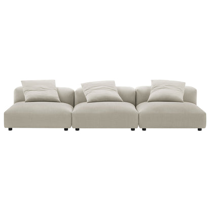 Solace 3-Piece Modular Upholstered Fabric Sofa by Furniture for America