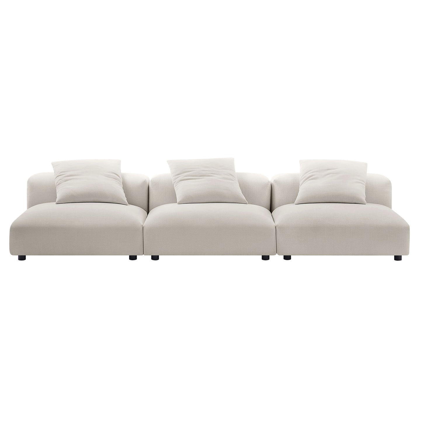 Solace 3-Piece Modular Upholstered Fabric Sofa by Furniture for America