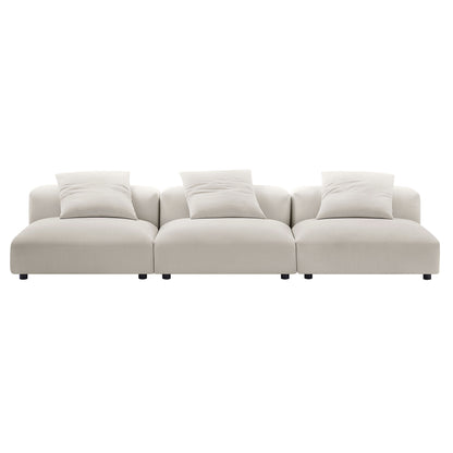 Solace 3-Piece Modular Upholstered Fabric Sofa by Furniture for America