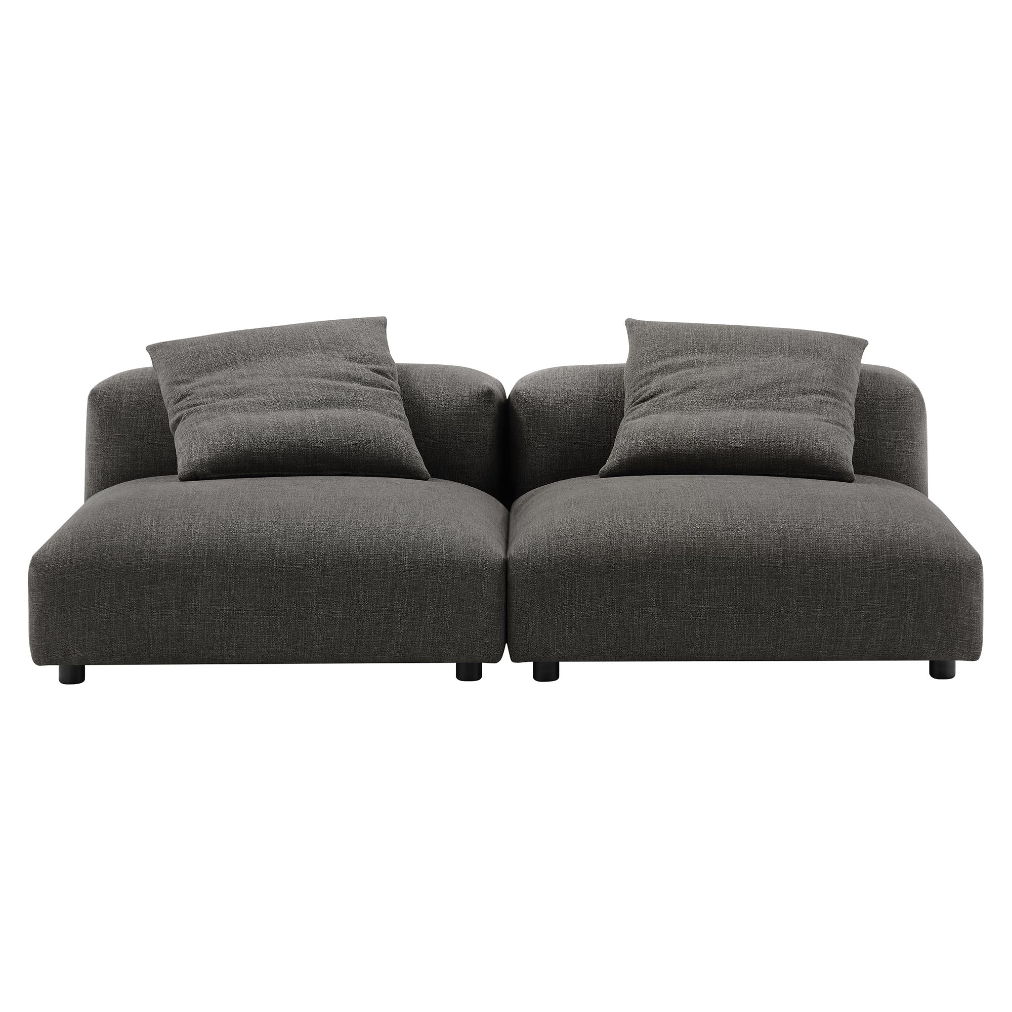 Solace 2-Piece Modular Upholstered Fabric Sofa by Furniture for America