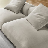 Reed 2-Piece Modular Upholstered Fabric Sofa in Linen