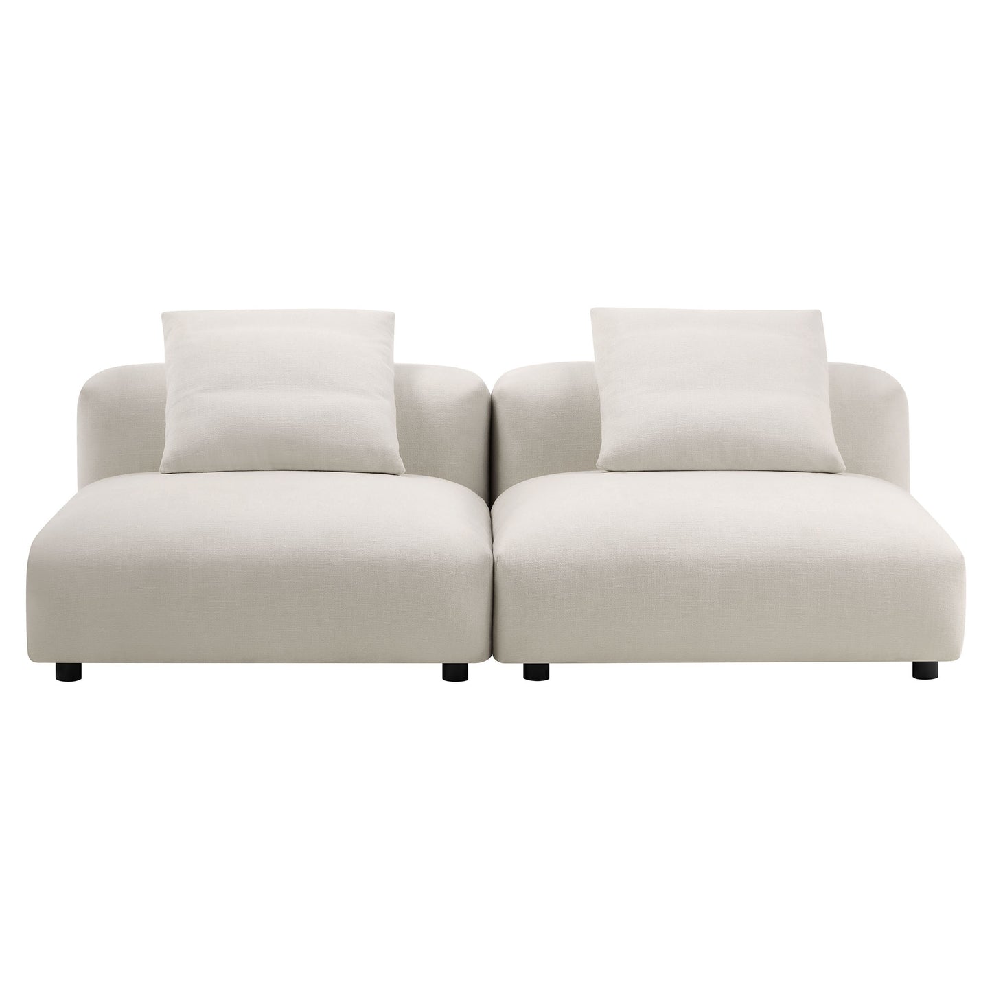 Solace 2-Piece Modular Upholstered Fabric Sofa by Furniture for America