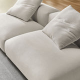 Reed 2-Piece Modular Upholstered Fabric Sofa in Salt