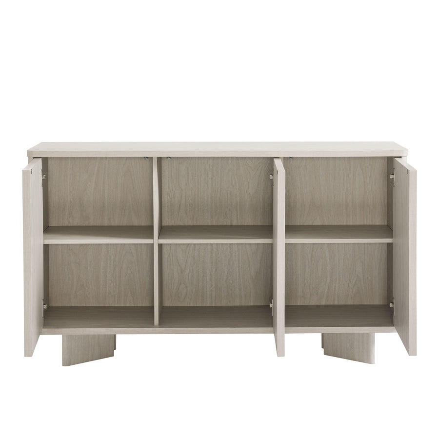 Thessaly Arched 3-Door Sideboard in White Wash