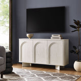 Thessaly Arched 3-Door Sideboard in White Wash