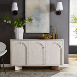 Thessaly Arched 3-Door Sideboard in White Wash