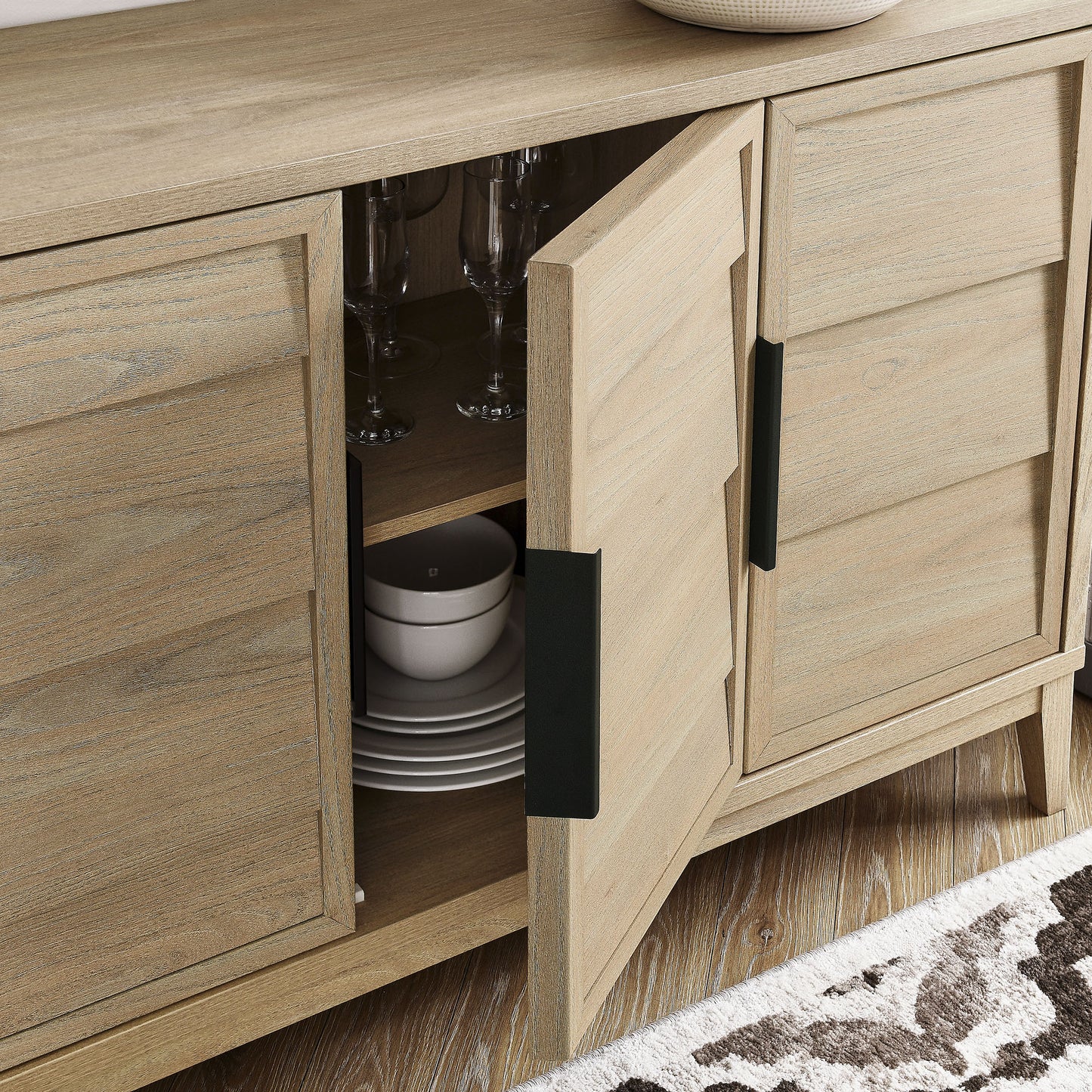 Sinya 4-Door Sideboard by Furniture For America