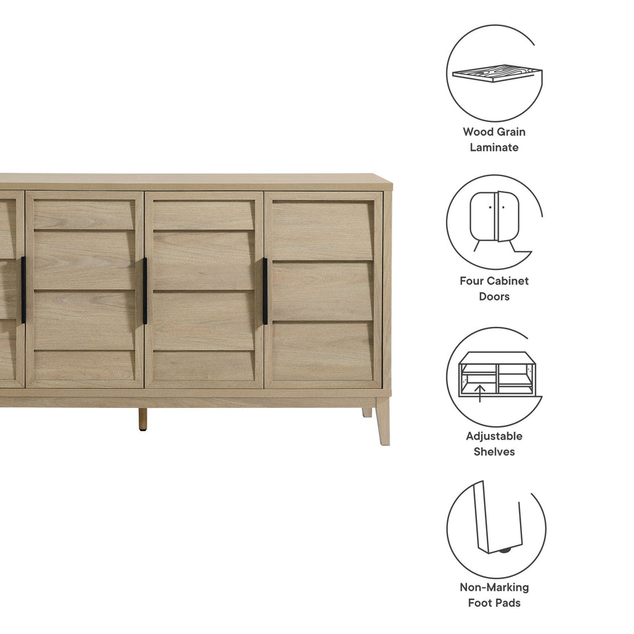 Howth 4-Door Sideboard in Light Oak