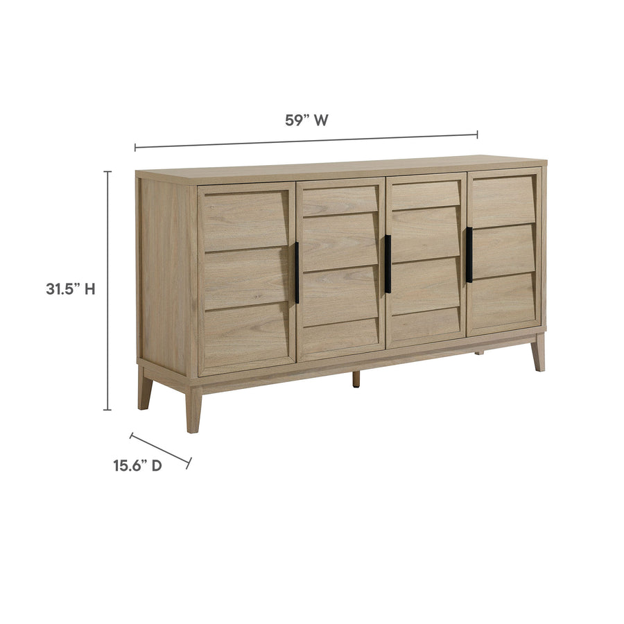 Howth 4-Door Sideboard in Light Oak