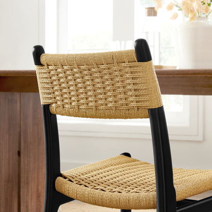 Wynn Rope and Wood Dining Side Chairs Set of 2 by Furniture For America