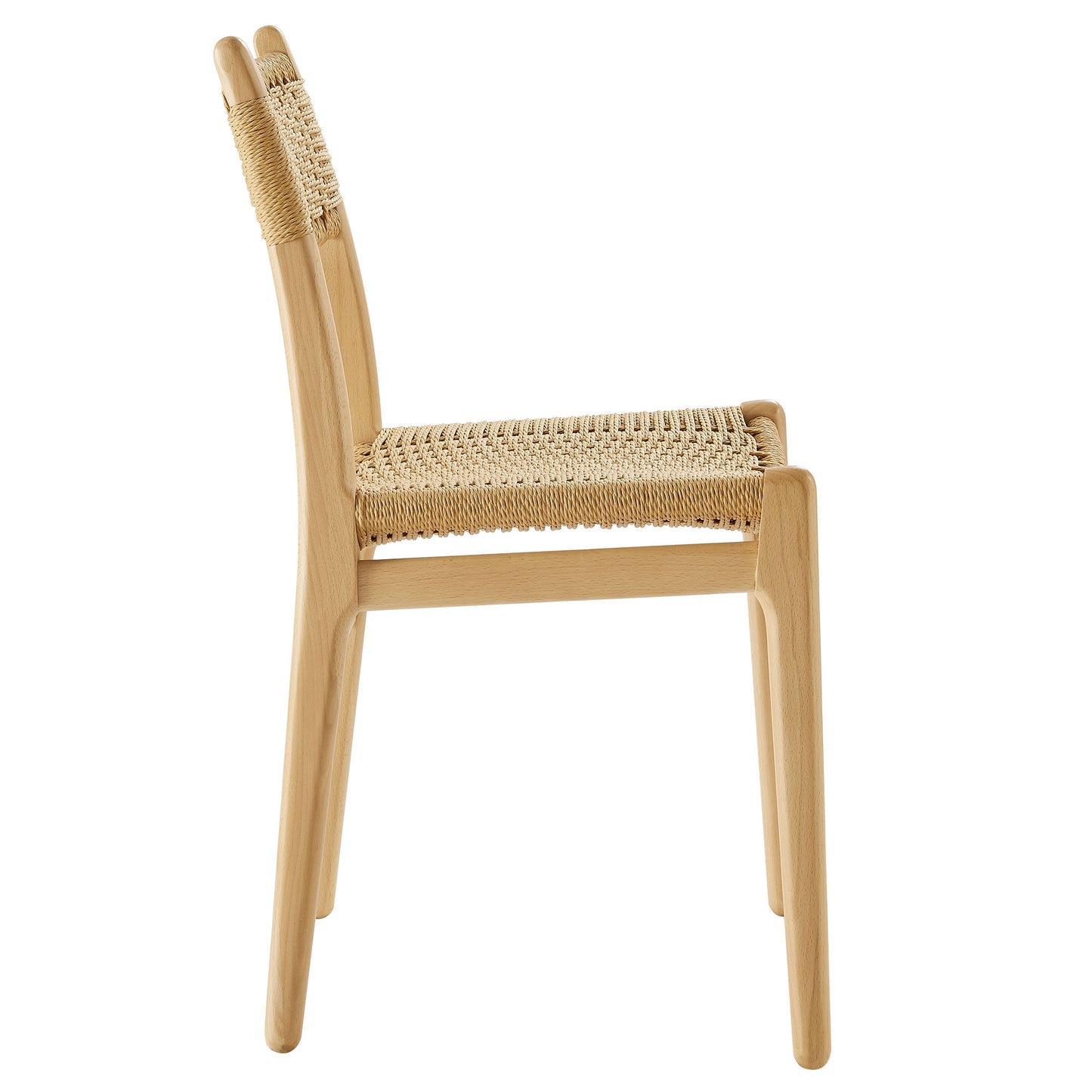 Wynn Rope and Wood Dining Side Chairs Set of 2 by Furniture For America