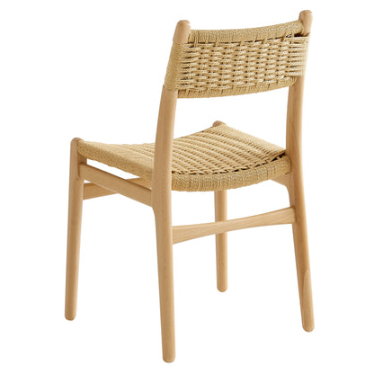 Wynn Rope and Wood Dining Side Chairs Set of 2 by Furniture For America