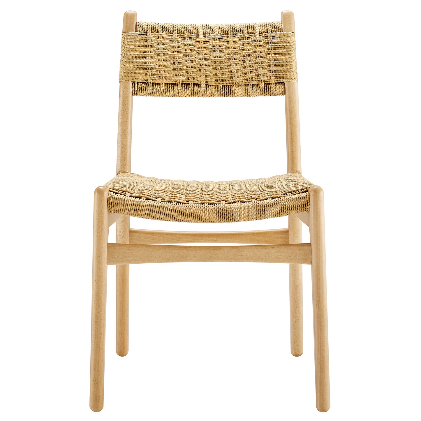 Wynn Rope and Wood Dining Side Chairs Set of 2 by Furniture For America