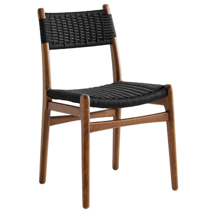 Wynn Rope and Wood Dining Side Chairs Set of 2 by Furniture For America