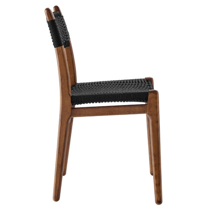 Wynn Rope and Wood Dining Side Chairs Set of 2 by Furniture For America