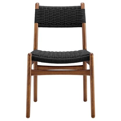 Wynn Rope and Wood Dining Side Chairs Set of 2 by Furniture For America