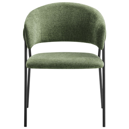 Nella Upholstered Heathered Chenille Dining Chairs Set of 2 by Furniture For America