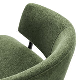 Ronan Upholstered Heathered Chenille Dining Chairs Set of 2 in Eucalyptus Black
