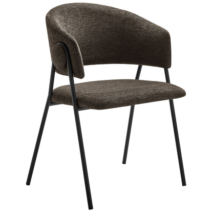 Nella Upholstered Heathered Chenille Dining Chairs Set of 2 by Furniture For America