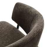 Ronan Upholstered Heathered Chenille Dining Chairs Set of 2 in Java Black