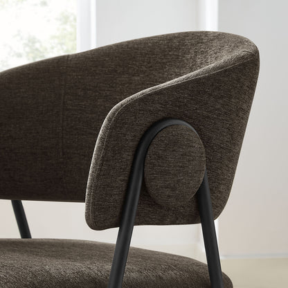 Nella Upholstered Heathered Chenille Dining Chairs Set of 2 by Furniture For America