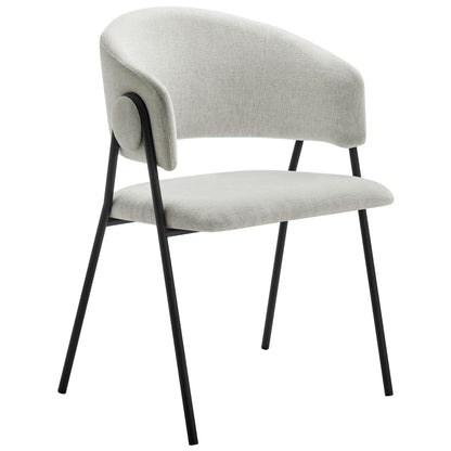 Nella Upholstered Heathered Chenille Dining Chairs Set of 2 by Furniture For America