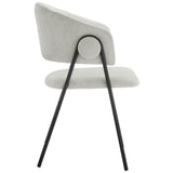 Ronan Upholstered Heathered Chenille Dining Chairs Set of 2 in Newsprint Black