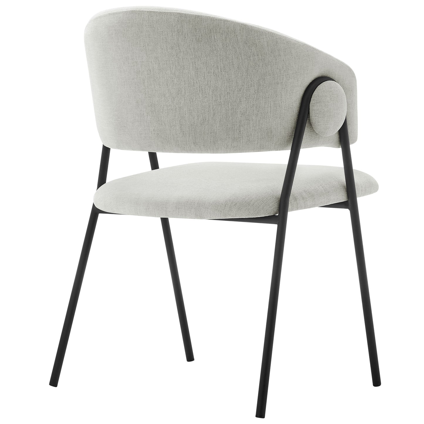 Nella Upholstered Heathered Chenille Dining Chairs Set of 2 by Furniture For America